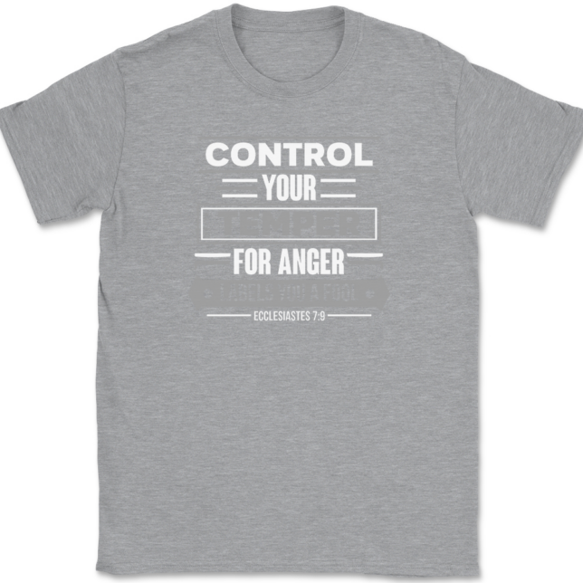 Control Your Temper T-Shirt Mens Tee - Image 2