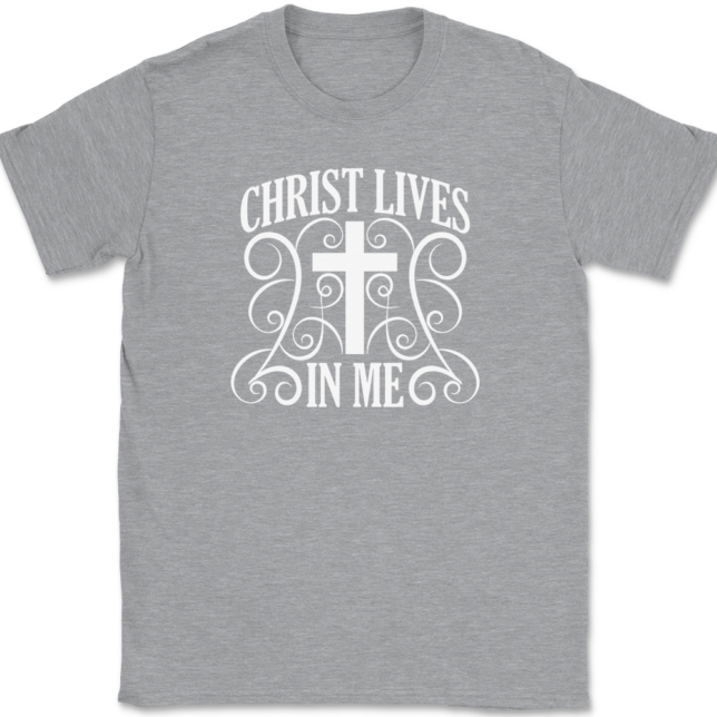 Christ Lives In Me T-Shirt Mens Tee - Image 2