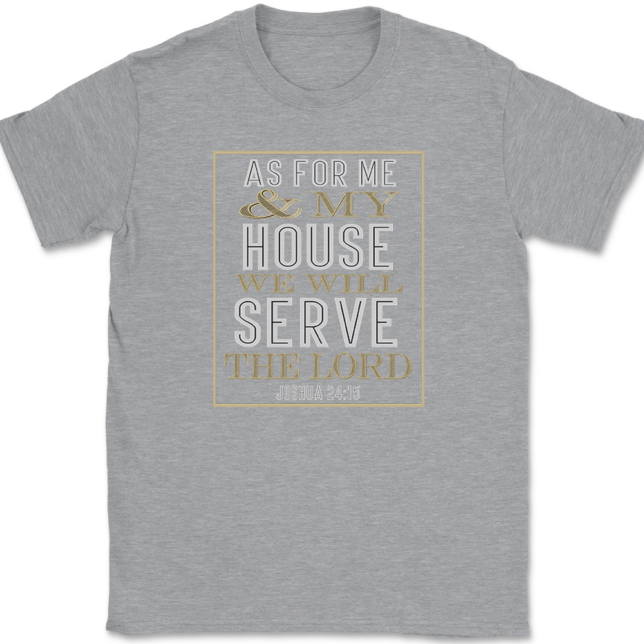 As For Me And My House T-Shirt Mens Tee - Image 2