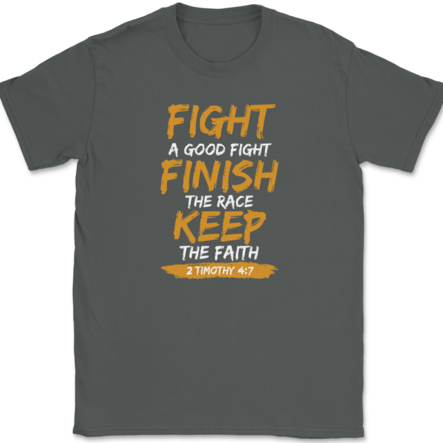 Fight A Good Keep The Faith T-Shirt Mens Tee - Image 3