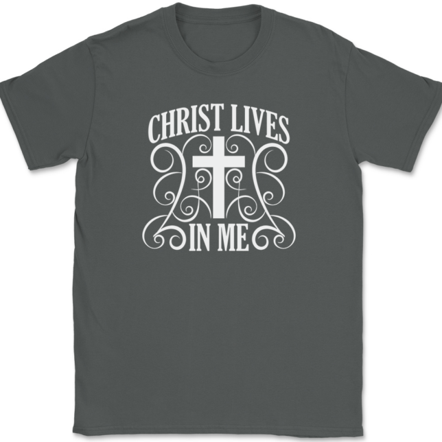 Christ Lives In Me T-Shirt Mens Tee - Image 3