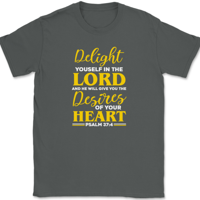 Delight Yourself In The Lord T-Shirt Mens Tee - Image 3