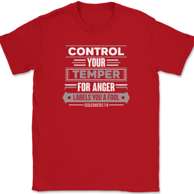 Control Your Temper T-Shirt Mens Tee - Image 4