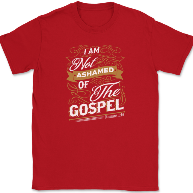 I Am Not Ashamed of The Gospel T-Shirt Mens Tee - Image 4