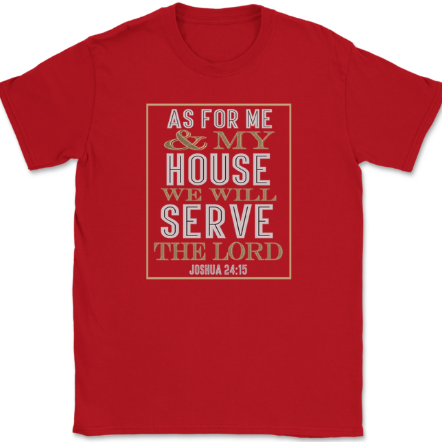 As For Me And My House T-Shirt Mens Tee - Image 4