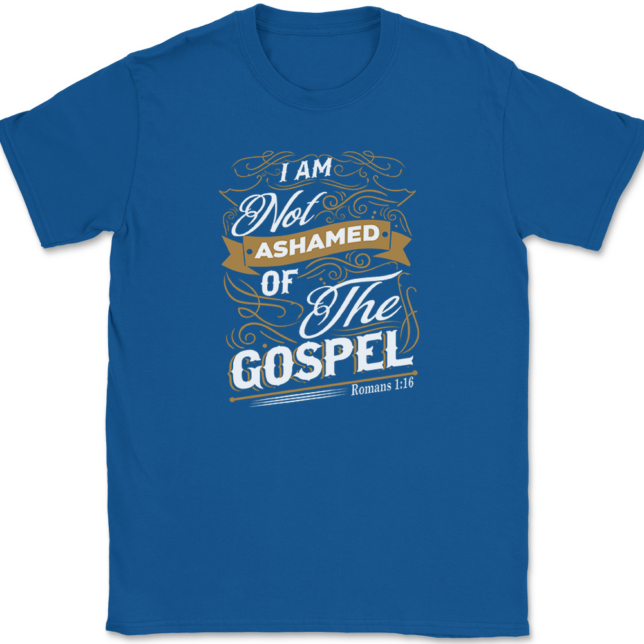 I Am Not Ashamed of The Gospel T-Shirt Mens Tee - Image 5