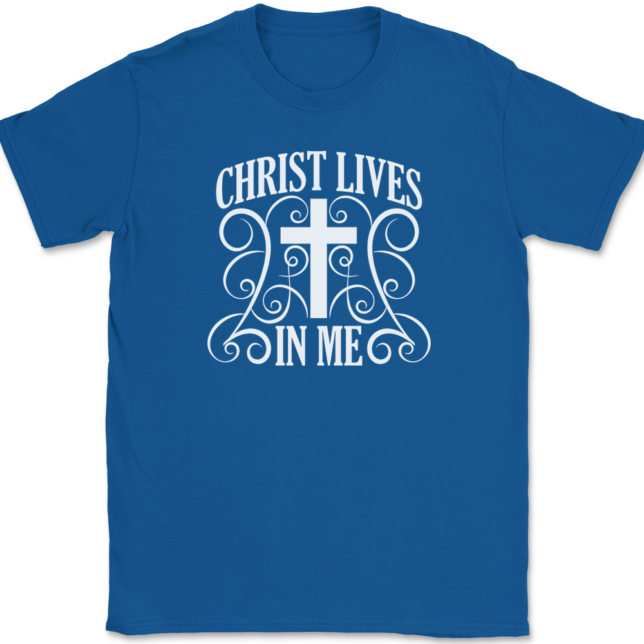 Christ Lives In Me T-Shirt Mens Tee - Image 5