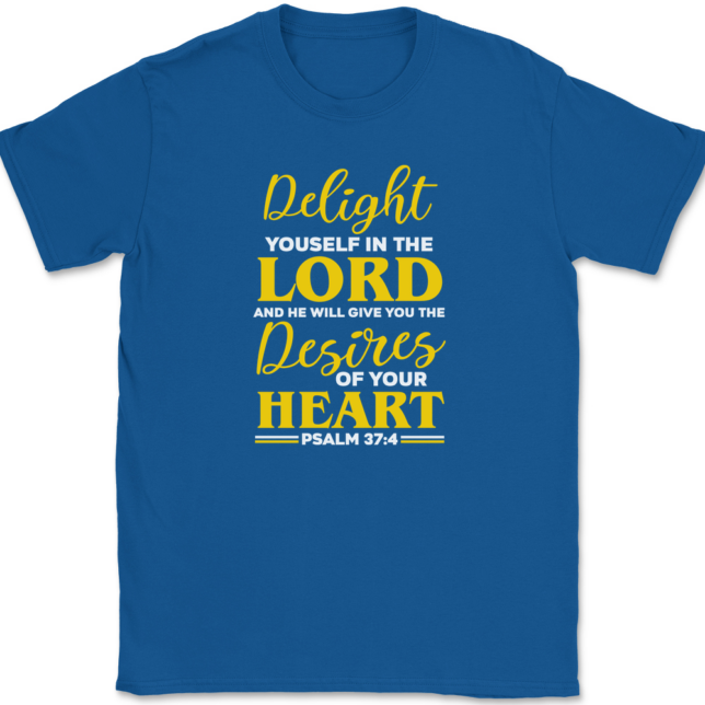 Delight Yourself In The Lord T-Shirt Mens Tee - Image 5
