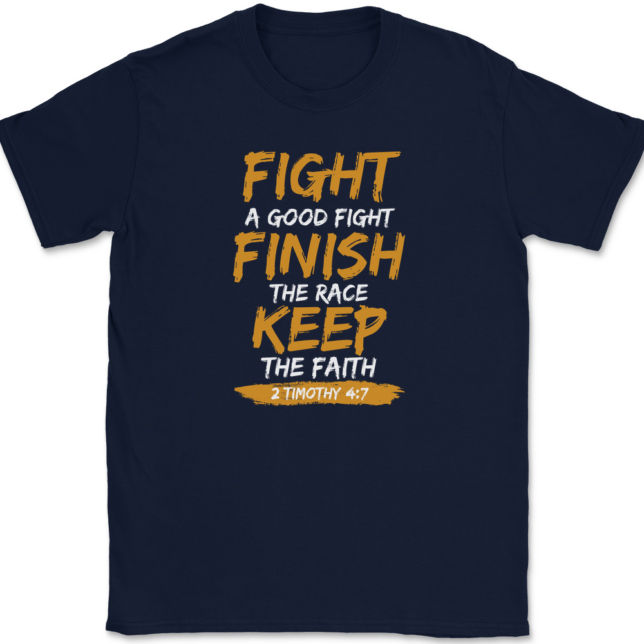 Fight A Good Keep The Faith T-Shirt Mens Tee - Image 6
