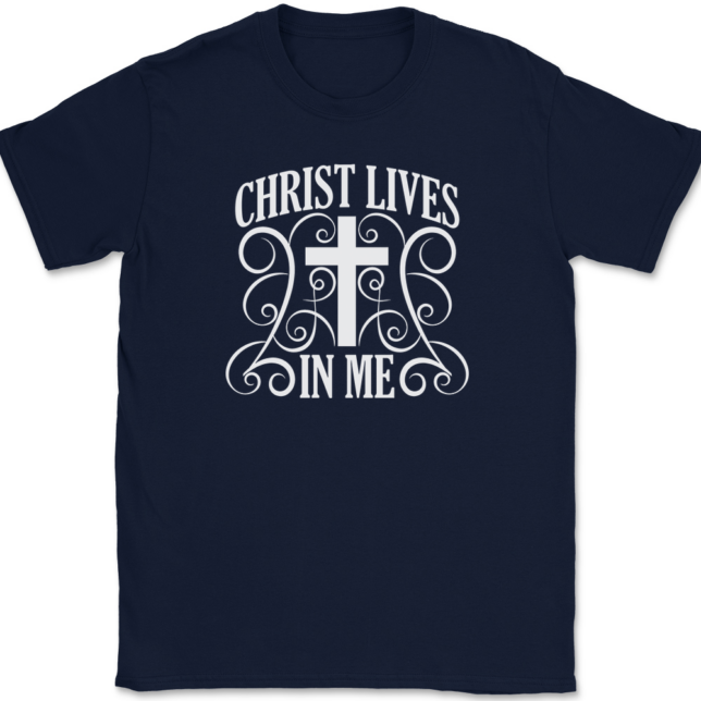 Christ Lives In Me T-Shirt Mens Tee - Image 6