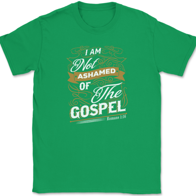 I Am Not Ashamed of The Gospel T-Shirt Mens Tee - Image 7