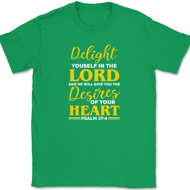 Delight Yourself In The Lord T-Shirt Mens Tee - Image 7