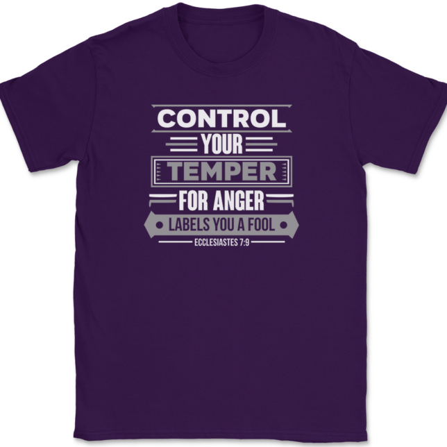 Control Your Temper T-Shirt Mens Tee - Image 8