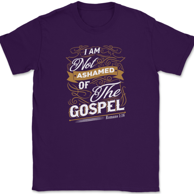 I Am Not Ashamed of The Gospel T-Shirt Mens Tee - Image 8