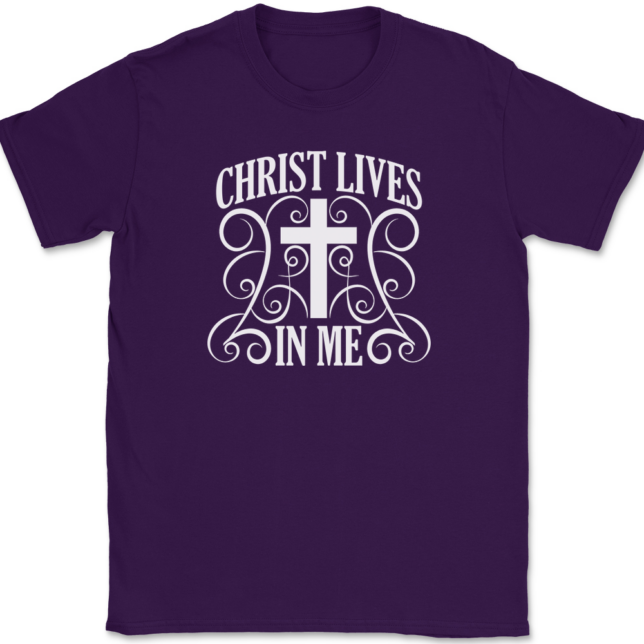 Christ Lives In Me T-Shirt Mens Tee - Image 8
