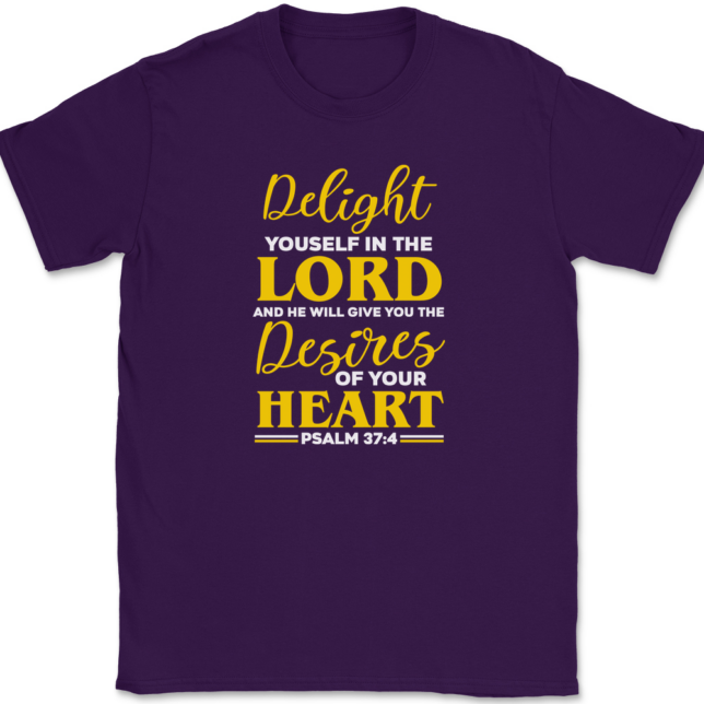 Delight Yourself In The Lord T-Shirt Mens Tee - Image 8