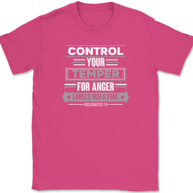 Control Your Temper T-Shirt Mens Tee - Image 9