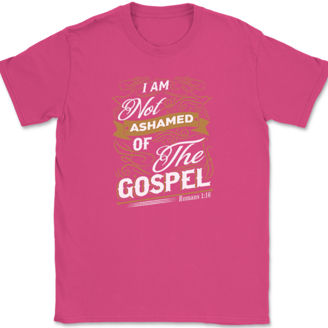 I Am Not Ashamed of The Gospel T-Shirt Mens Tee - Image 9