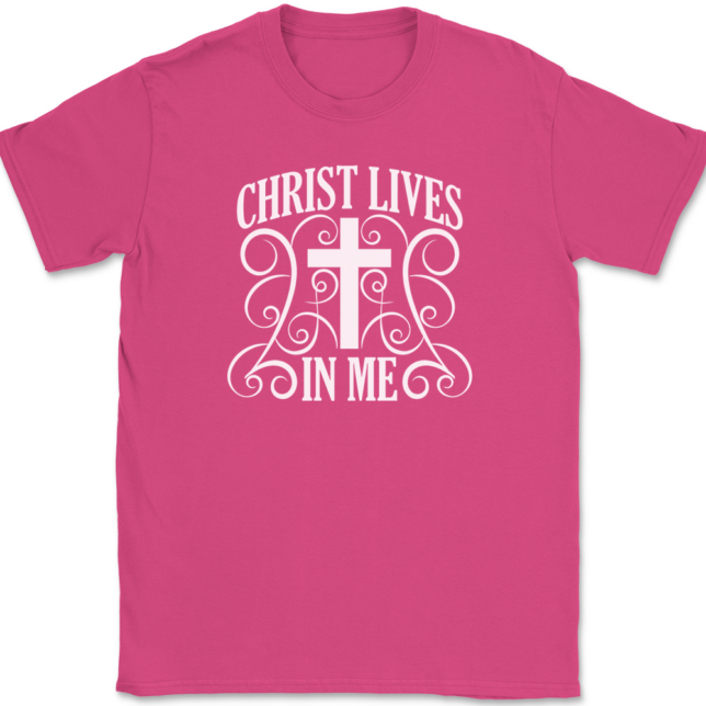 Christ Lives In Me T-Shirt Mens Tee - Image 9