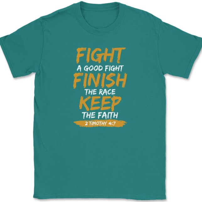 Fight A Good Keep The Faith T-Shirt Mens Tee - Image 11