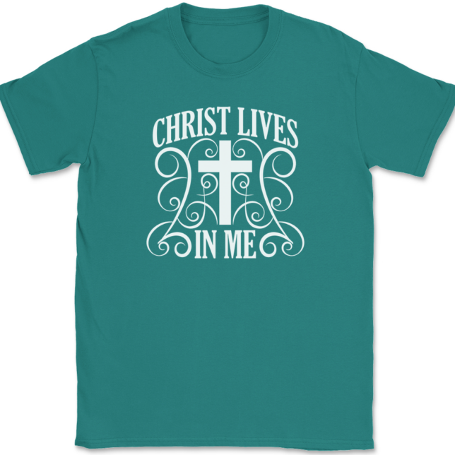 Christ Lives In Me T-Shirt Mens Tee - Image 11