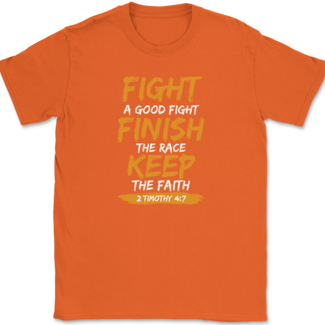 Fight A Good Keep The Faith T-Shirt Mens Tee - Image 13