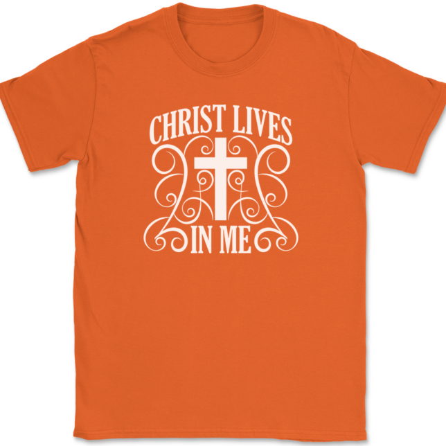 Christ Lives In Me T-Shirt Mens Tee - Image 13