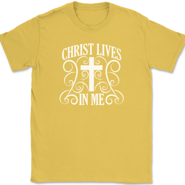 Christ Lives In Me T-Shirt Mens Tee - Image 14