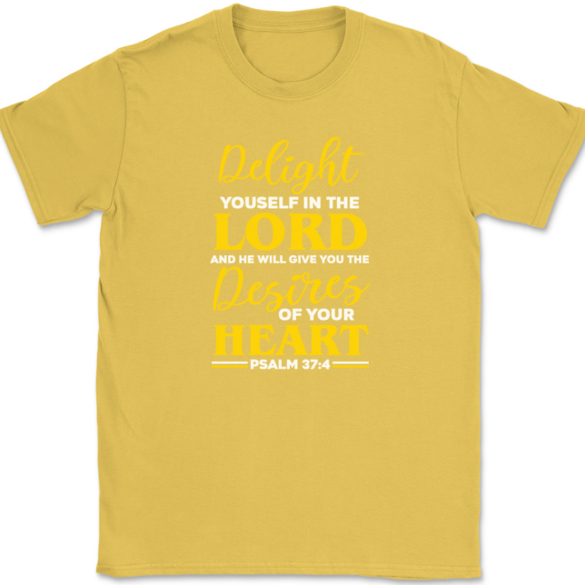 Delight Yourself In The Lord T-Shirt Mens Tee - Image 14