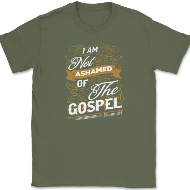 I Am Not Ashamed of The Gospel T-Shirt Mens Tee - Image 15