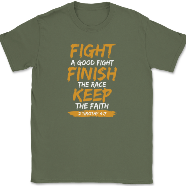 Fight A Good Keep The Faith T-Shirt Mens Tee - Image 15