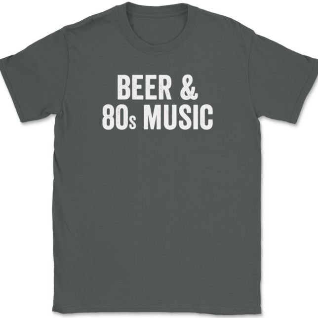 Beer and 80s Music T-Shirt Mens Tee - Image 3