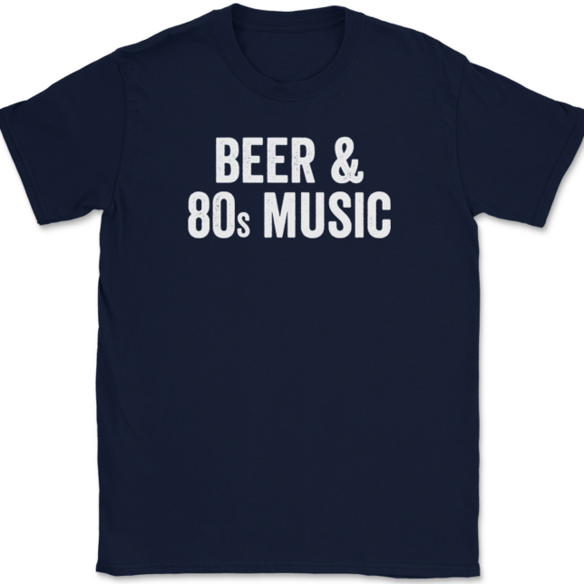 Beer and 80s Music T-Shirt Mens Tee - Image 6