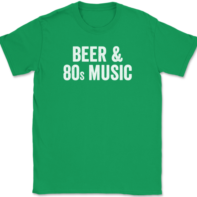 Beer and 80s Music T-Shirt Mens Tee - Image 7