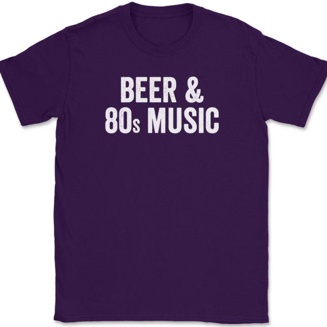 Beer and 80s Music T-Shirt Mens Tee - Image 8