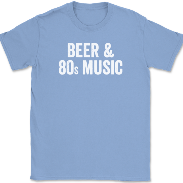Beer and 80s Music T-Shirt Mens Tee - Image 10