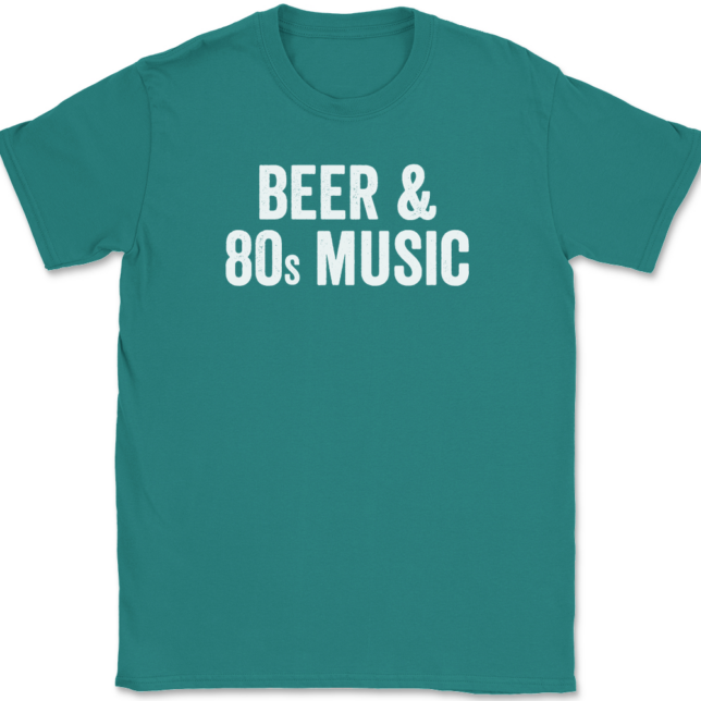 Beer and 80s Music T-Shirt Mens Tee - Image 11