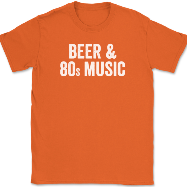 Beer and 80s Music T-Shirt Mens Tee - Image 13