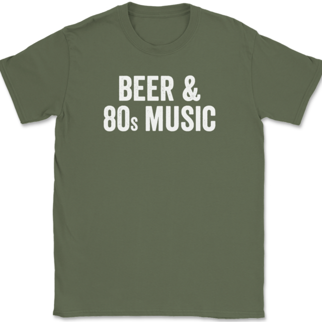 Beer and 80s Music T-Shirt Mens Tee - Image 15