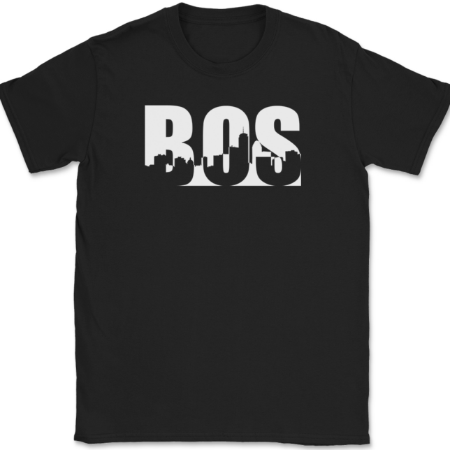 Boston Cityscape MA T-Shirt Mens Tee