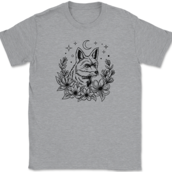 Fox in Flowers T-Shirt Mens Tee