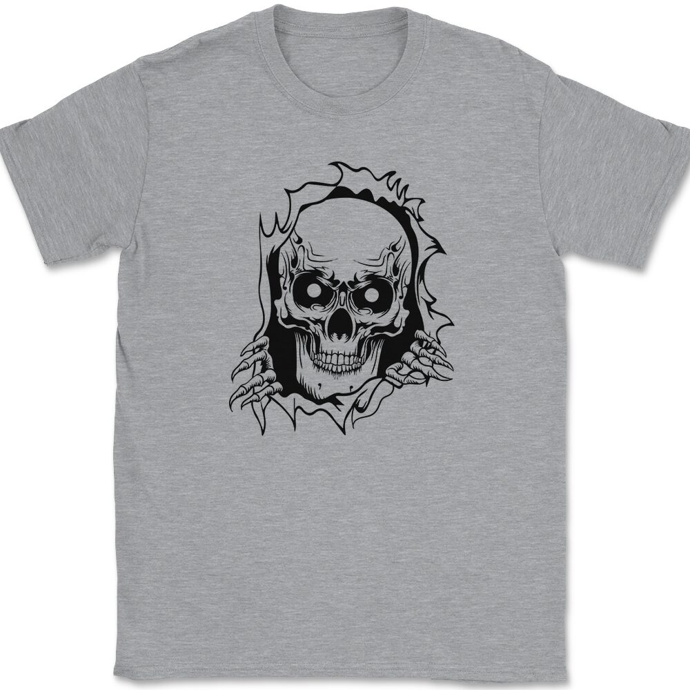Skeleton Ripping T-Shirt Mens Tee